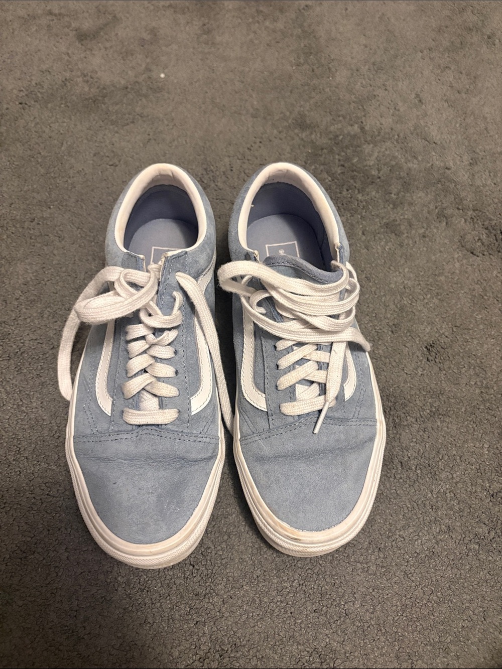 Vans Old Skool Skate Shoes - Light Blue/White